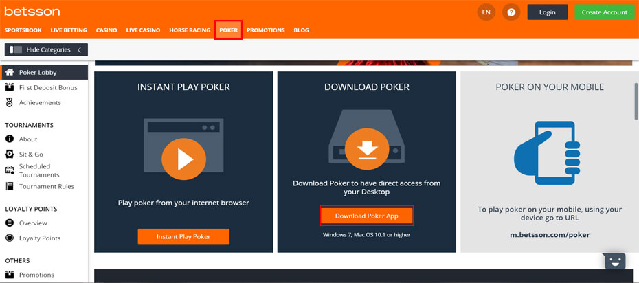 Download Betsson on the PC