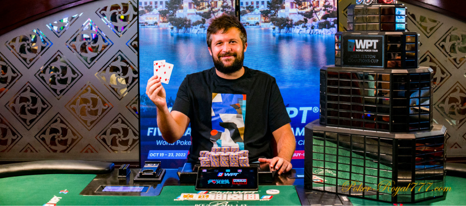 Chad Eveslage became the new champion of the WPT Five Diamond main event 1